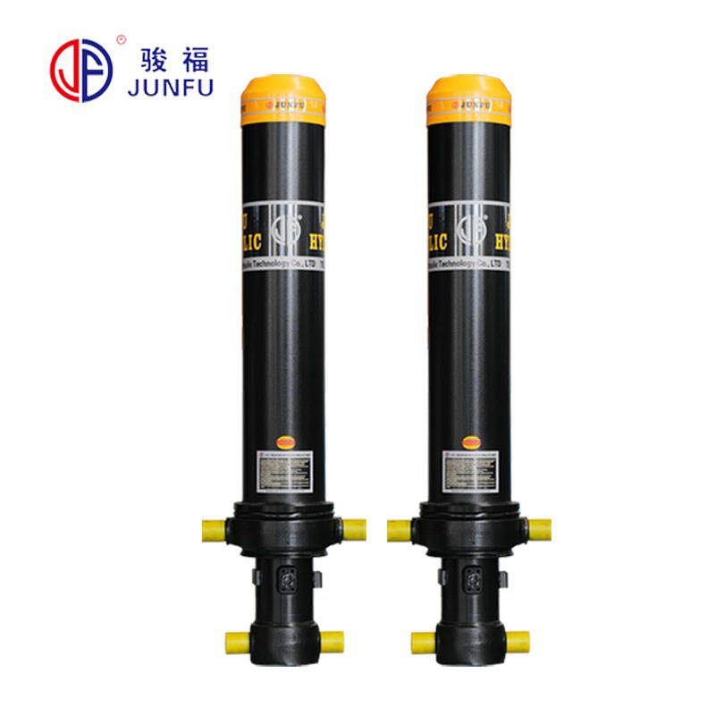 JUNFU Stocks High-quality Replacement Telescopic Cylinders for Parker, Hyva, and Binotto Dump Truck Applications.