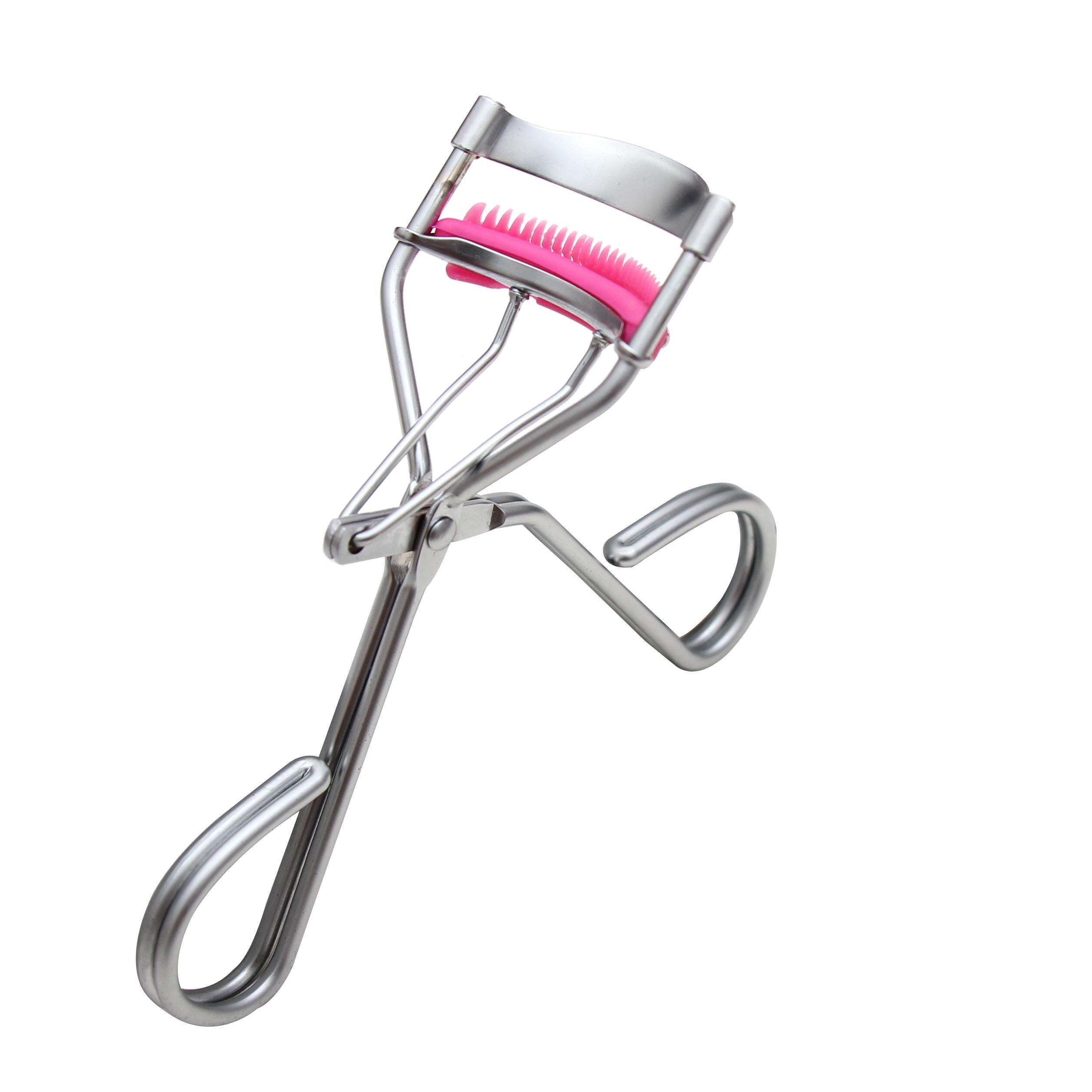 Factory Direct Sales Eyelash Curler with Comb Makeup Tool Silver Eyelash Curler