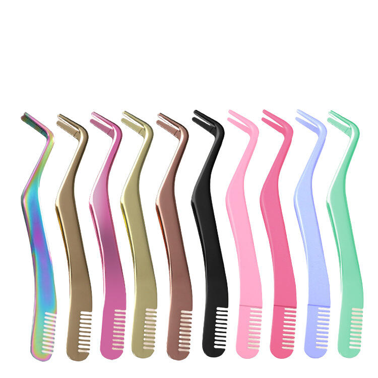 Stainless steel eyebrow tweezers