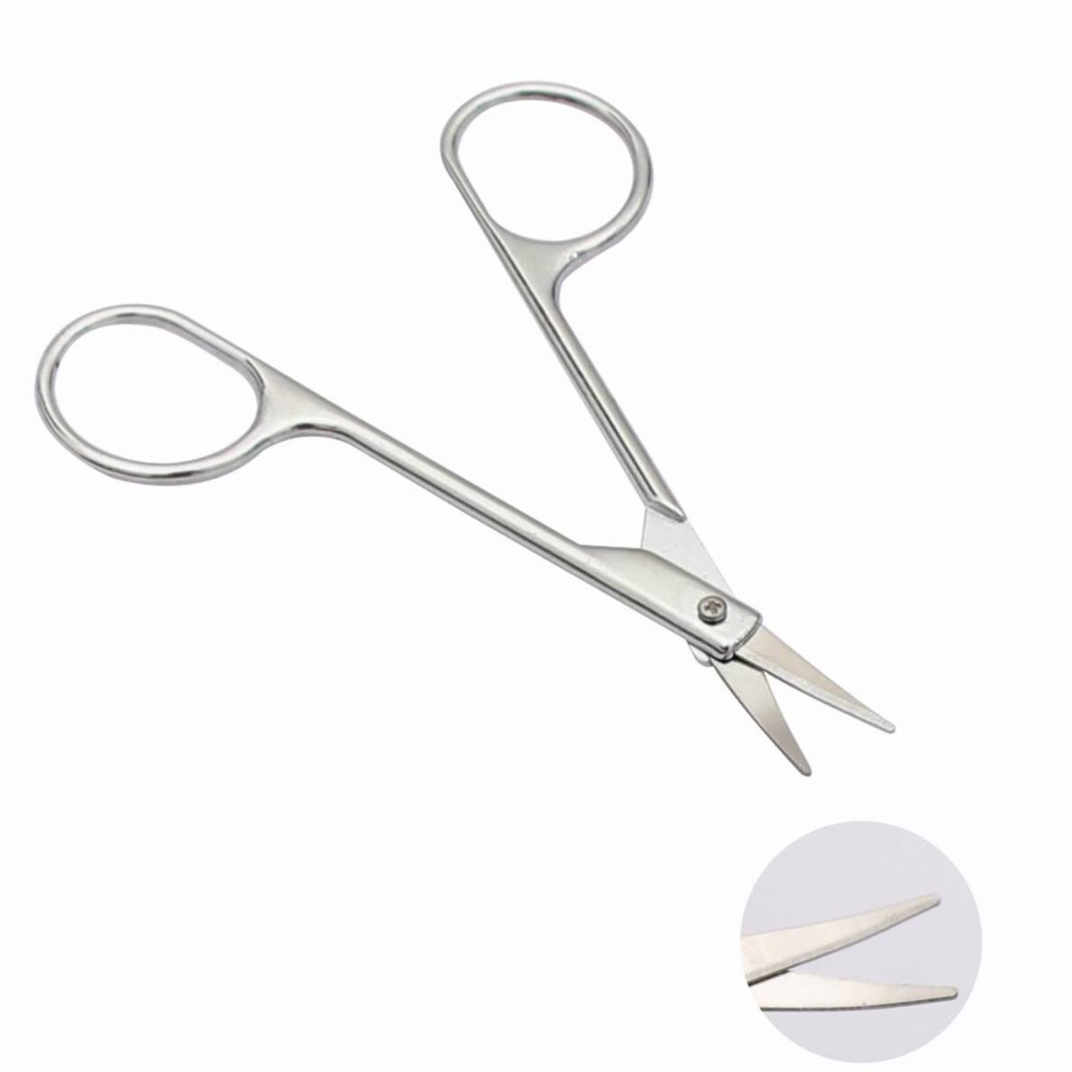 Factory Hot Sale Stainless Steel Eyebrow Scissors New Beauty Tool with Sharp Blade Tip