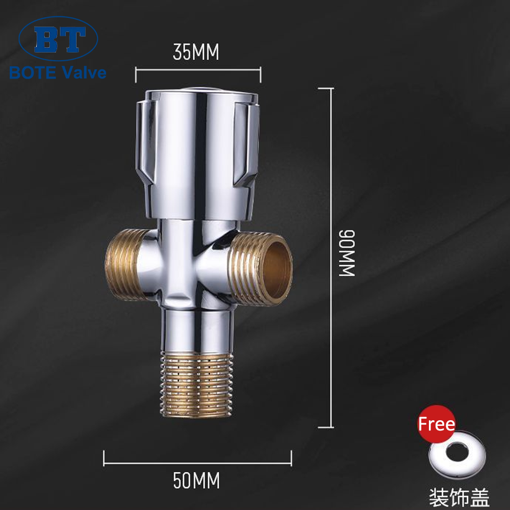Stainless Steel 3-Way Angle Valve - Bathroom & Kitchen Water Flow Control Plumbing Fixture