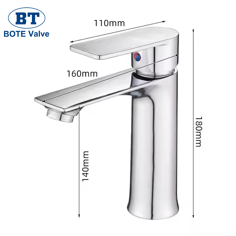 Modern Single-Hole Ceramic Valve Core Basin Faucet