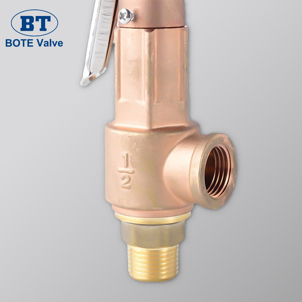 Manual Brass Boiler Safety Relief Valve - 1/2