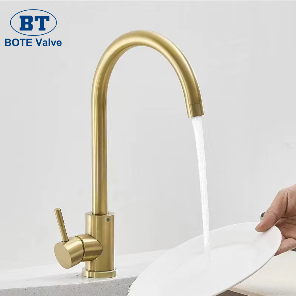 Stainless Steel Single Handle High Arc Kitchen Faucet