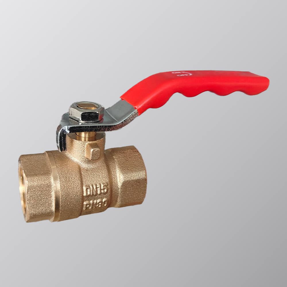 Full Port FF Manual Brass Ball Valve with Ergonomic Handle, 1/2