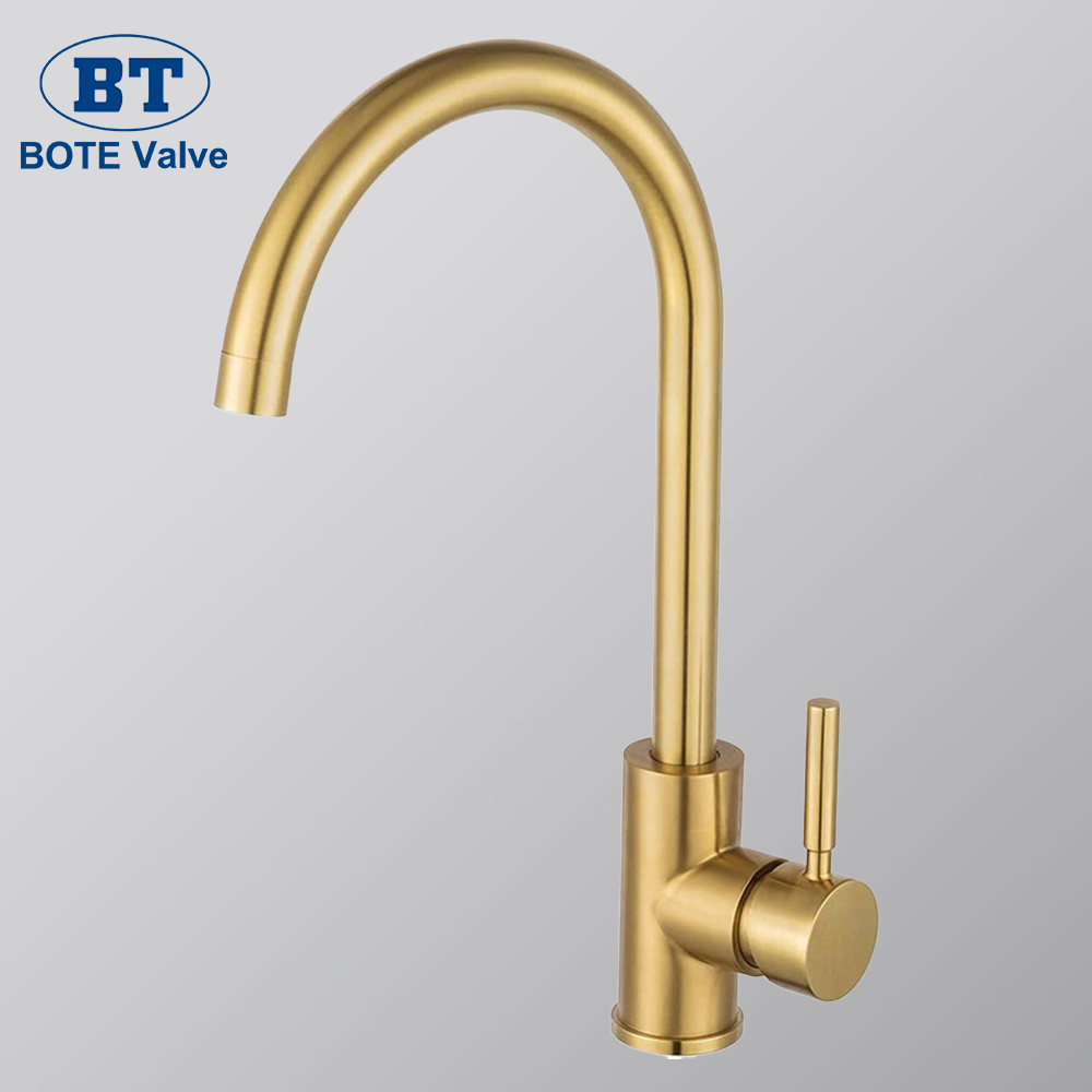 Stainless Steel Single Handle High Arc Kitchen Faucet