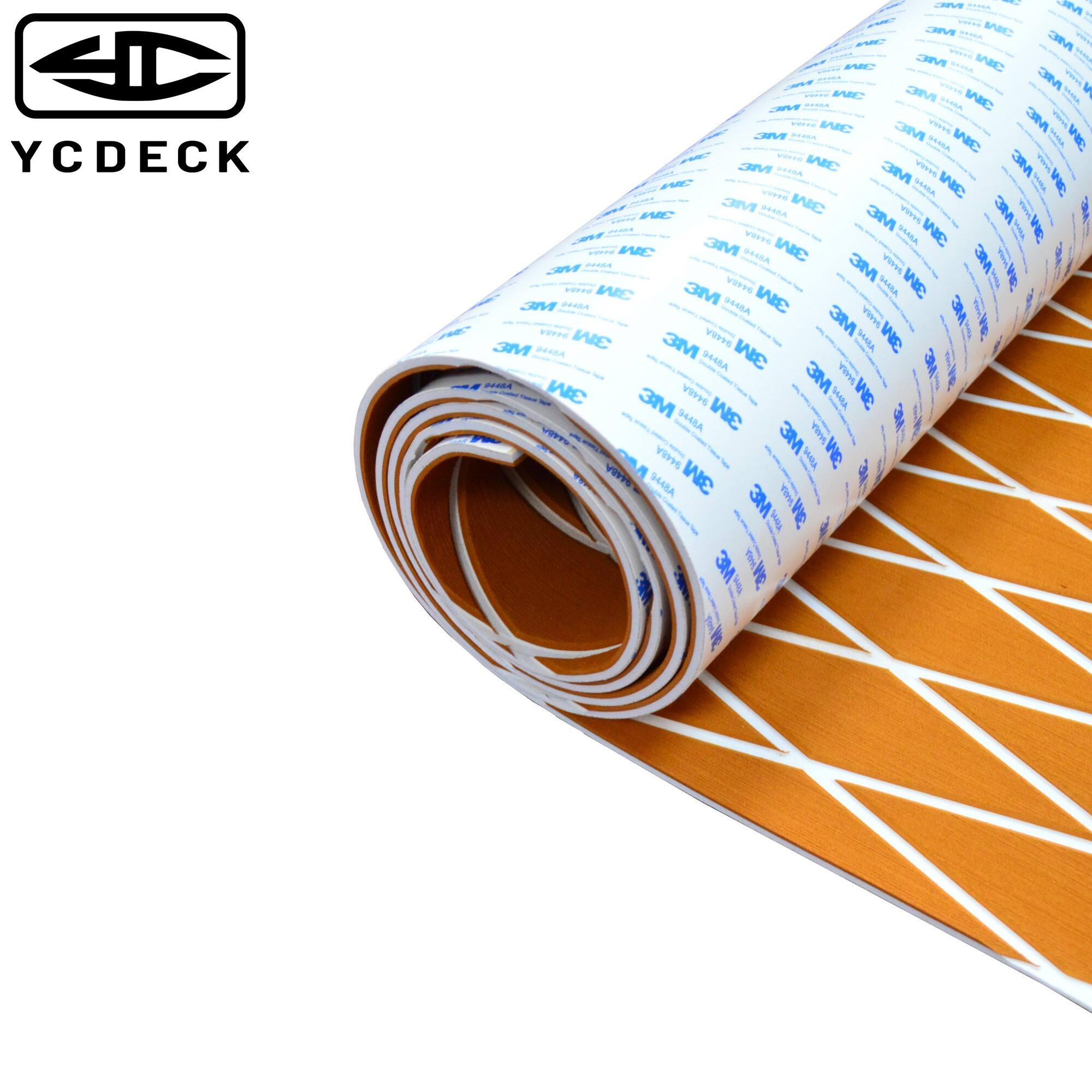 YCDECK Perfect Splicing Diamond EVA Foam Boat Decking 6mm Thick Anti-Slip Marine Flooring Mat with 3M strong self-Adhesive