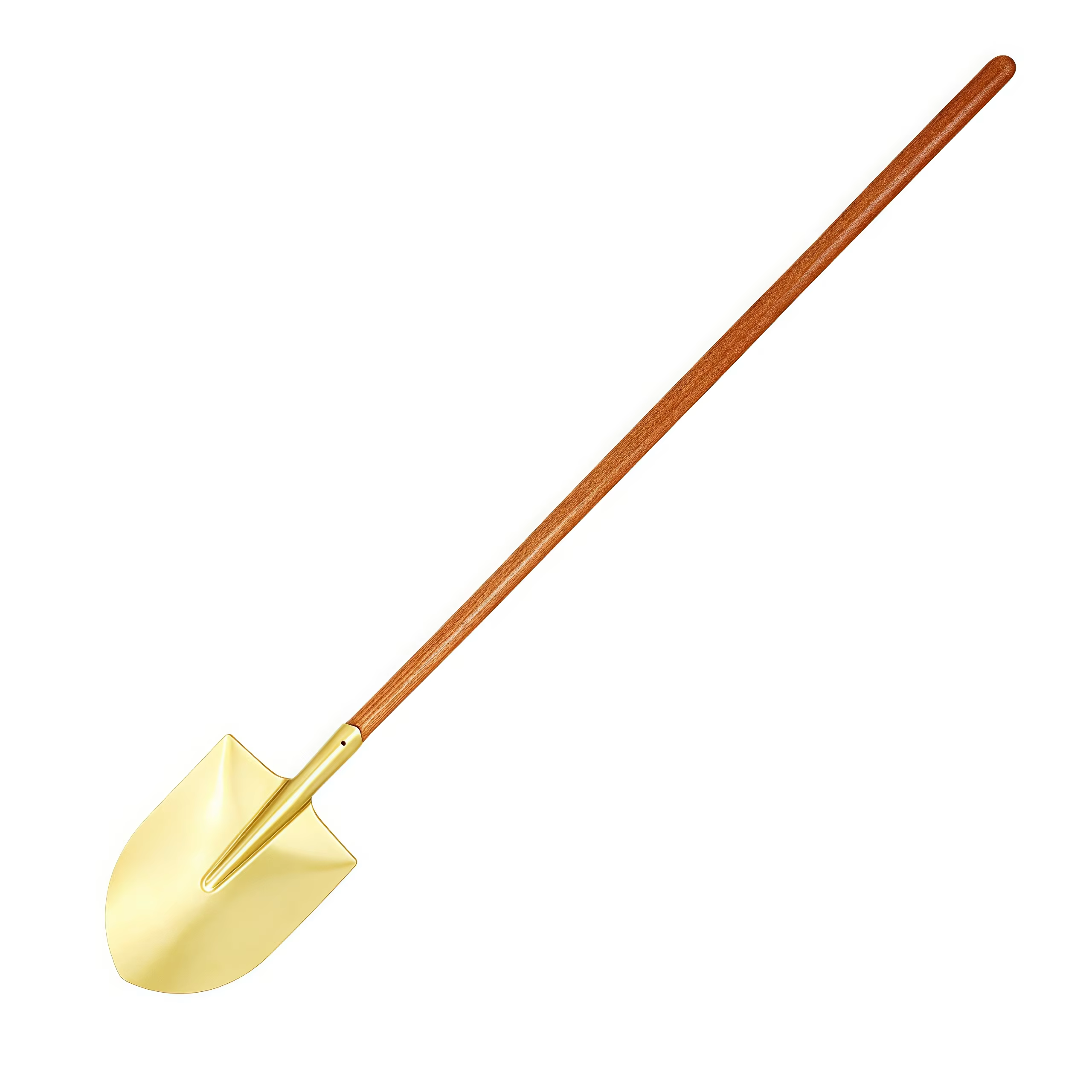 Made in China  Brass Round Point Non Sparking Shovels with Wooden Handle for Use in Flammable and Explosive Places details