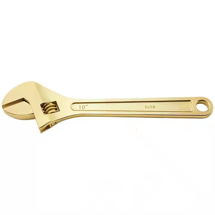 Llave ajustable de aleación de cobre y bronce de aluminio no chispeante y a prueba de explosiones herramientas de seguridad para lugares inflamables y explosivos