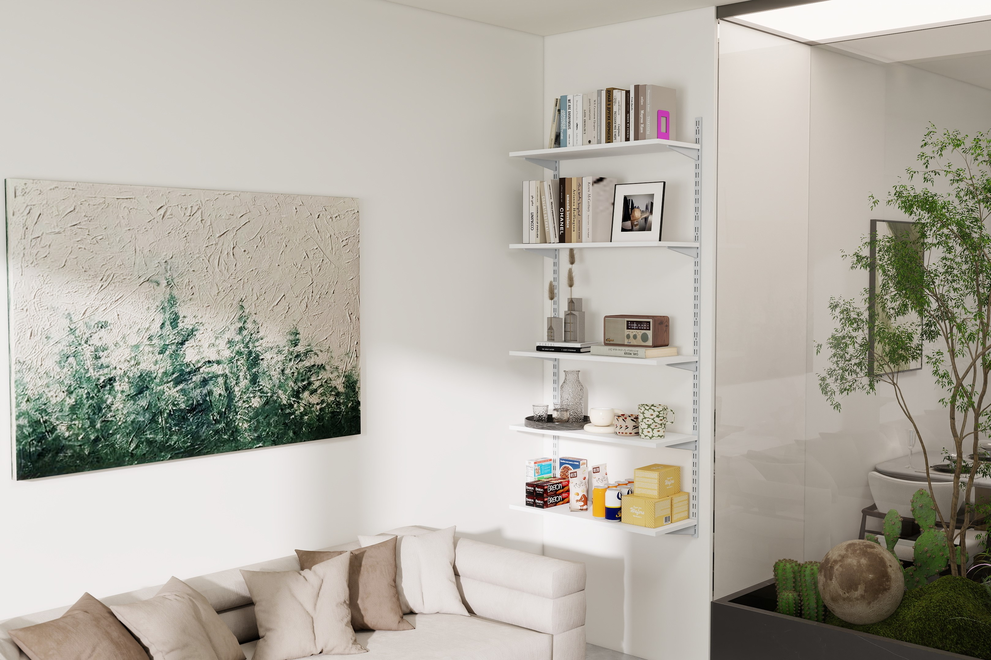 Bomeda MDF Living Room Wall Shelves: Stylish Storage & Decor Solutions
