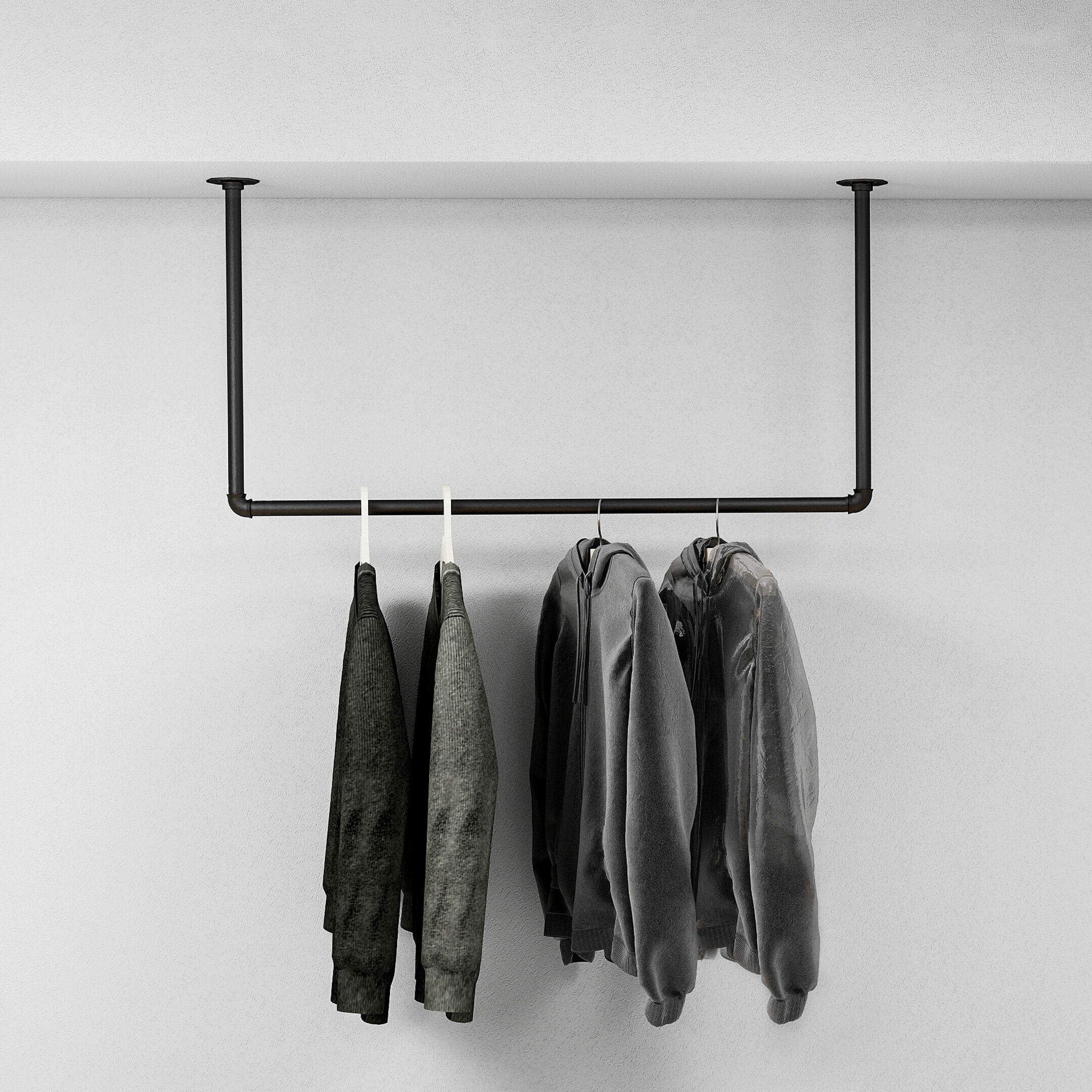 Ceiling rod for clothes