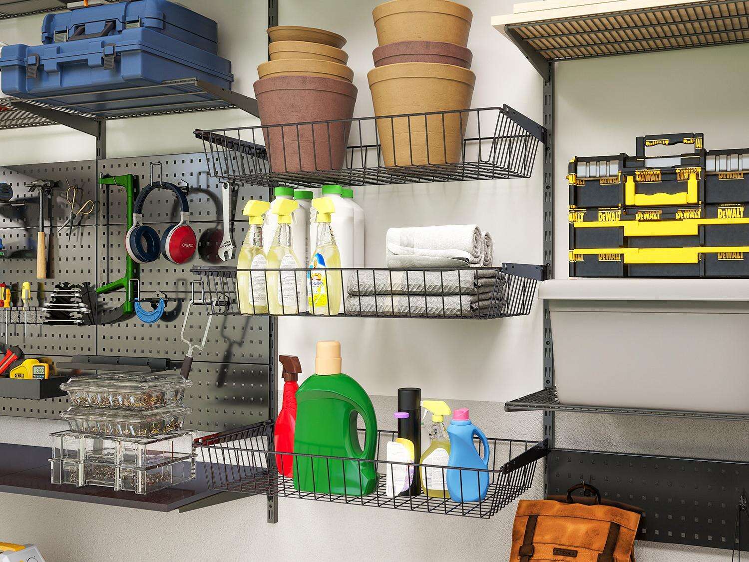 wire basket with brackets-1