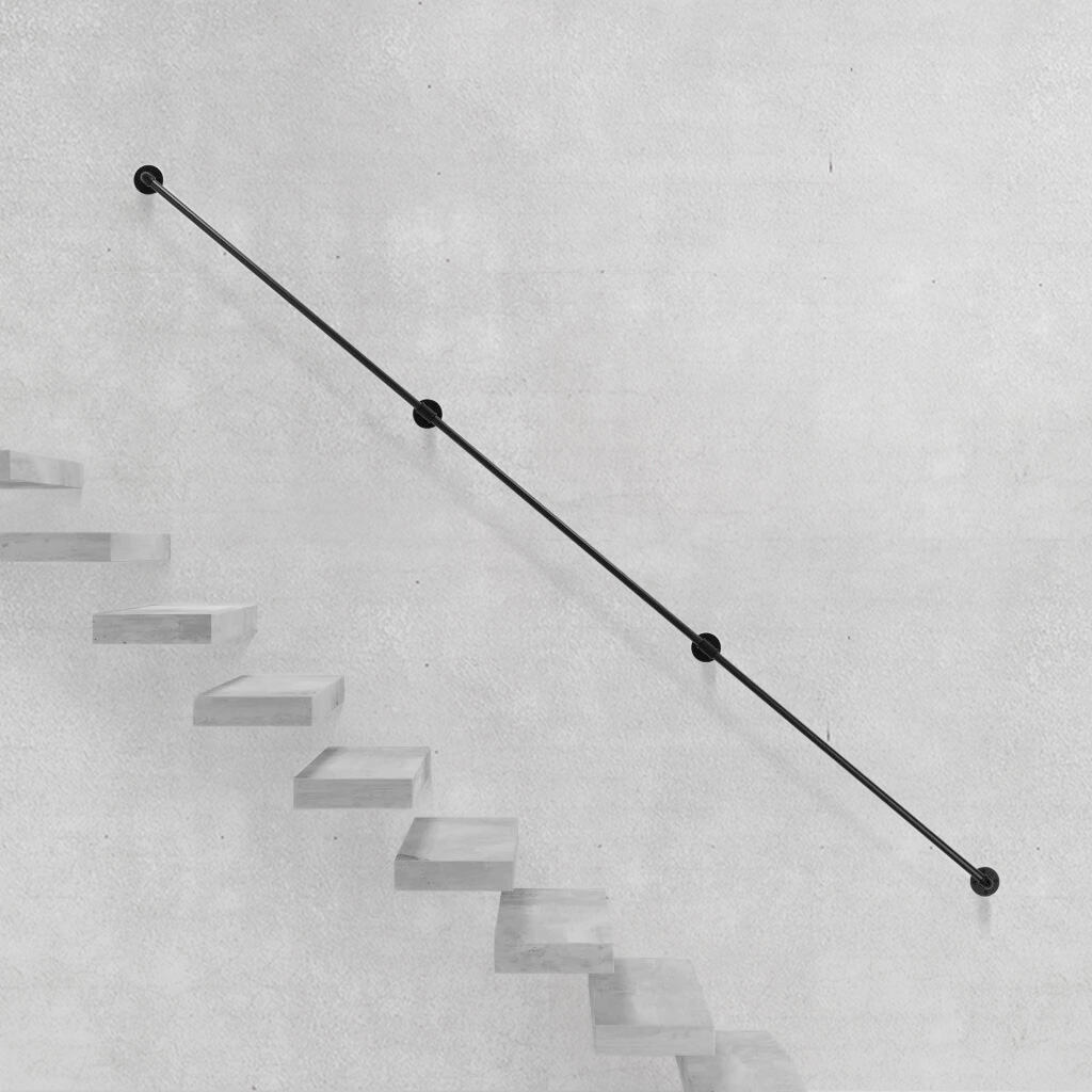 Industrial staircase handrail 