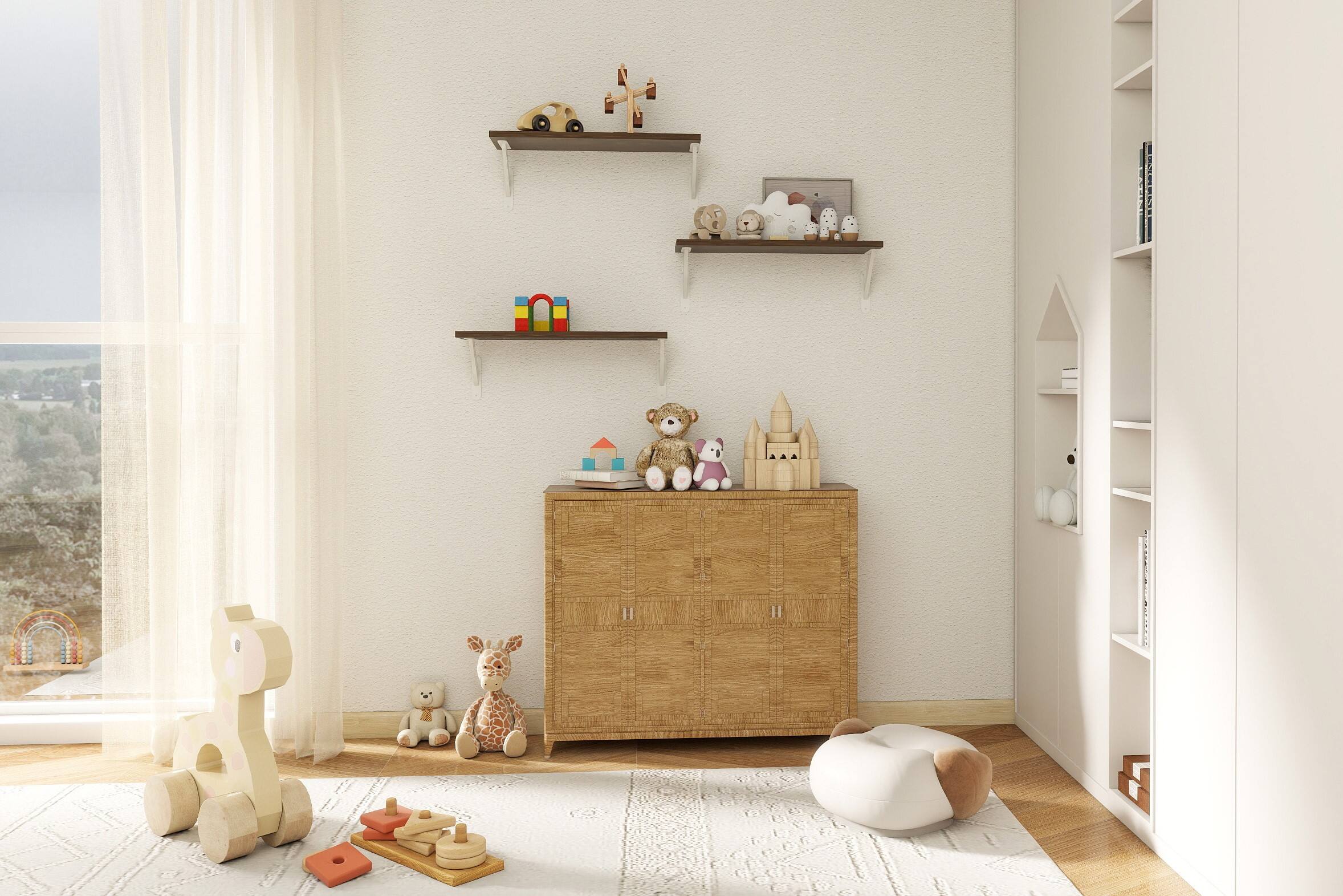 Premium Natural Wood Construction with Advanced Moisture Protection