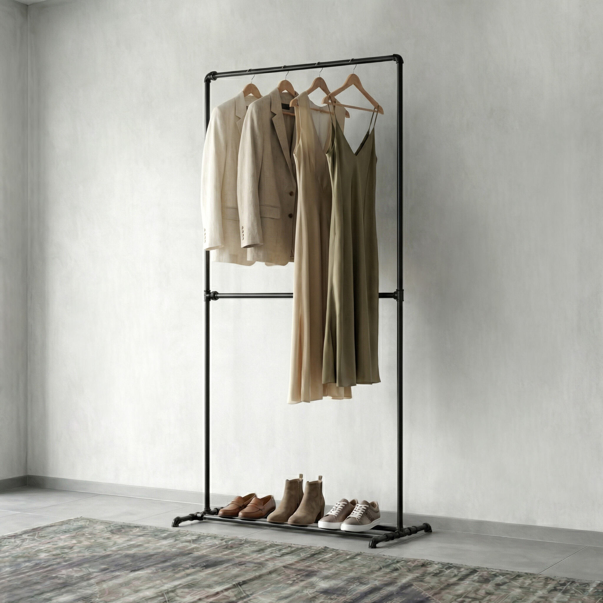 Industrial clothes stand