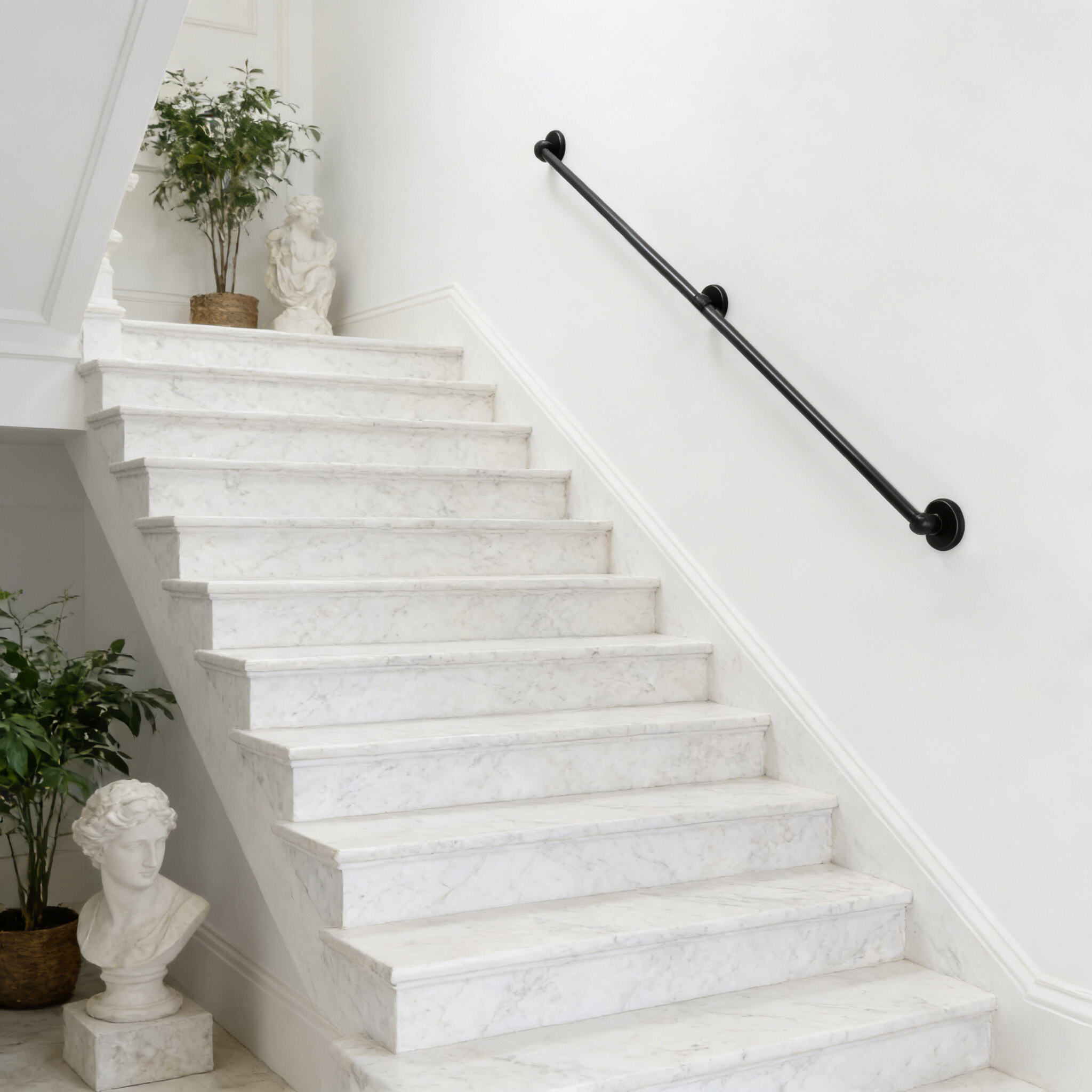 Industrial staircase handrail 