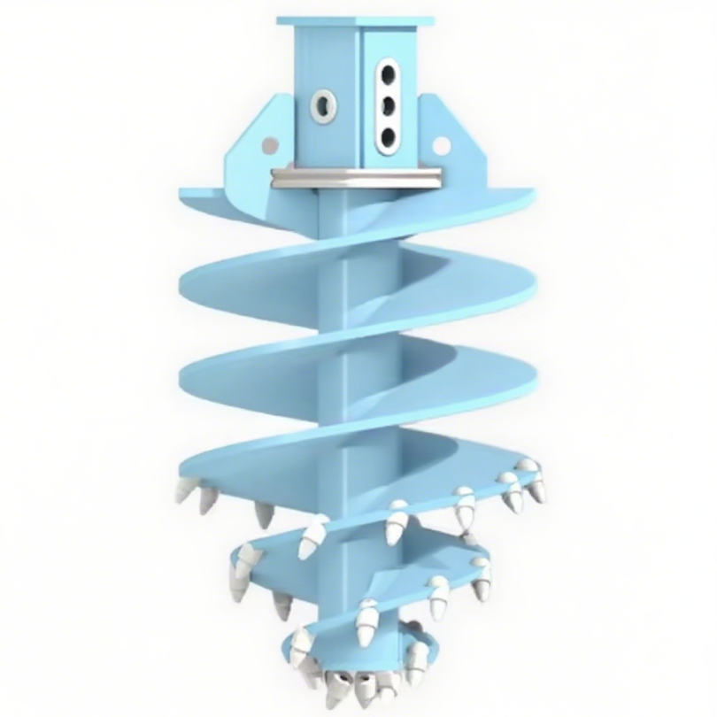 Double start double flight conical auger