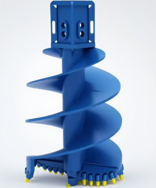 Double head single fight straight auger
