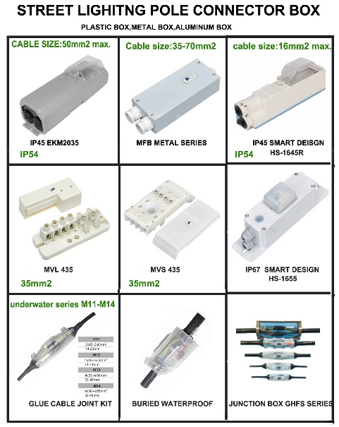 Can connection boxes be customized for street lighting?