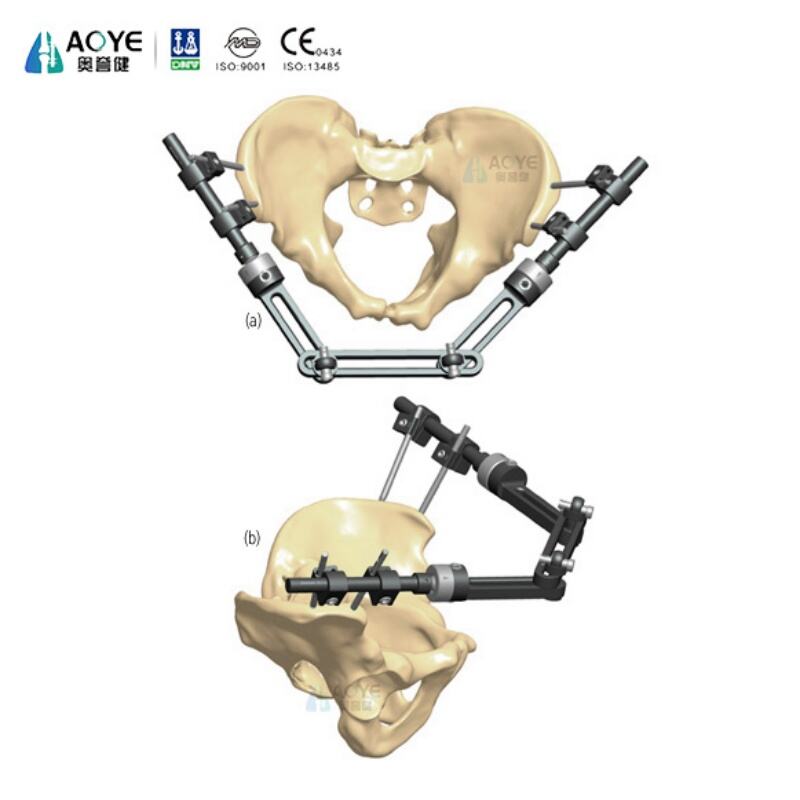Pelvic exyernal fixator-three section type