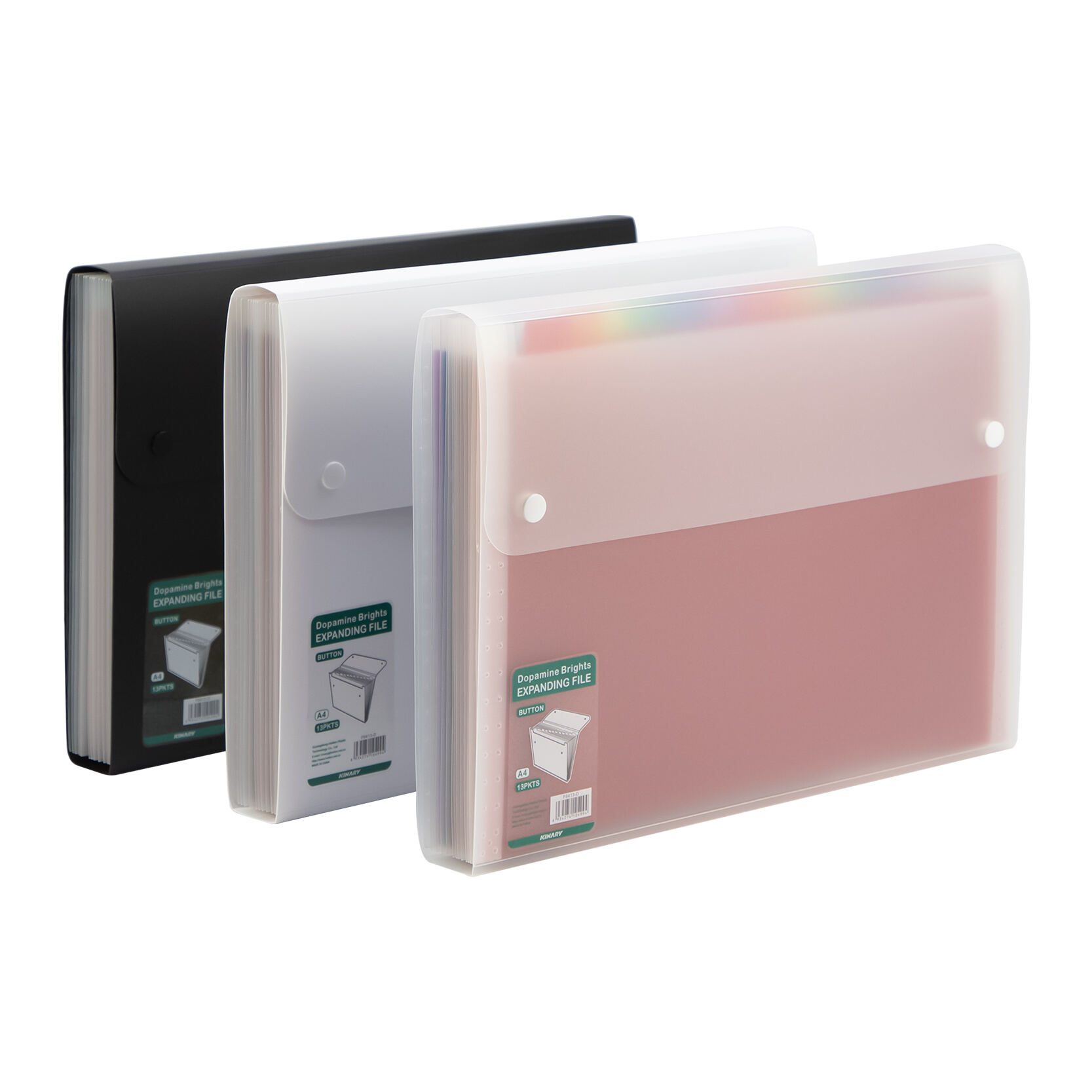 F6413-D | Expanding File13 pkts /Button 