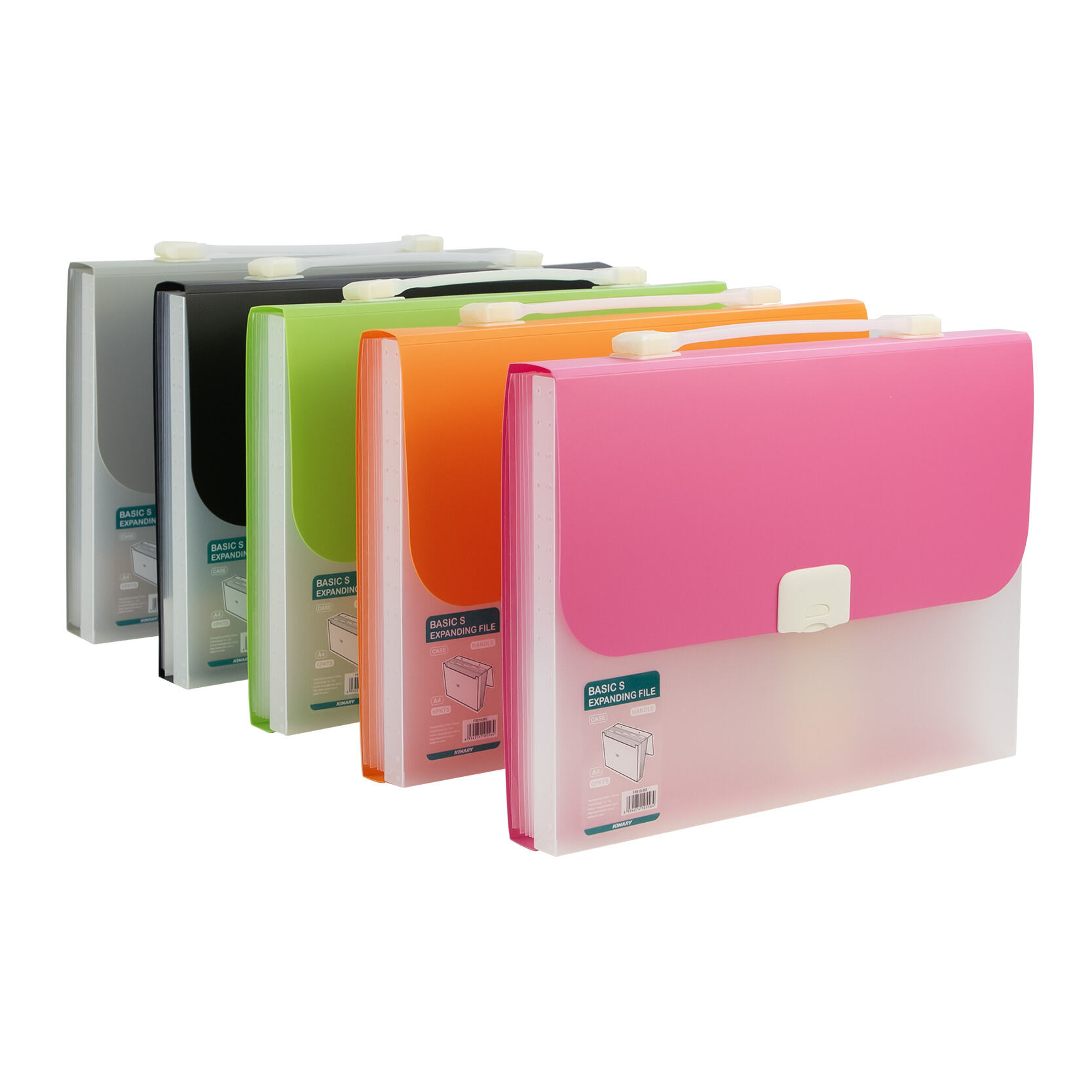 F8816-BS | ARQUIVO EXPANSÍVEL COM 6 COMPARTIMENTOS / ALÇA / ESTOJO