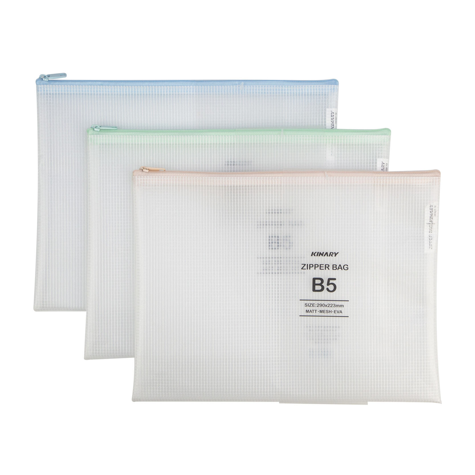 FB8121 |  A5 MATT  MESH EVA ZIPPER BAG  