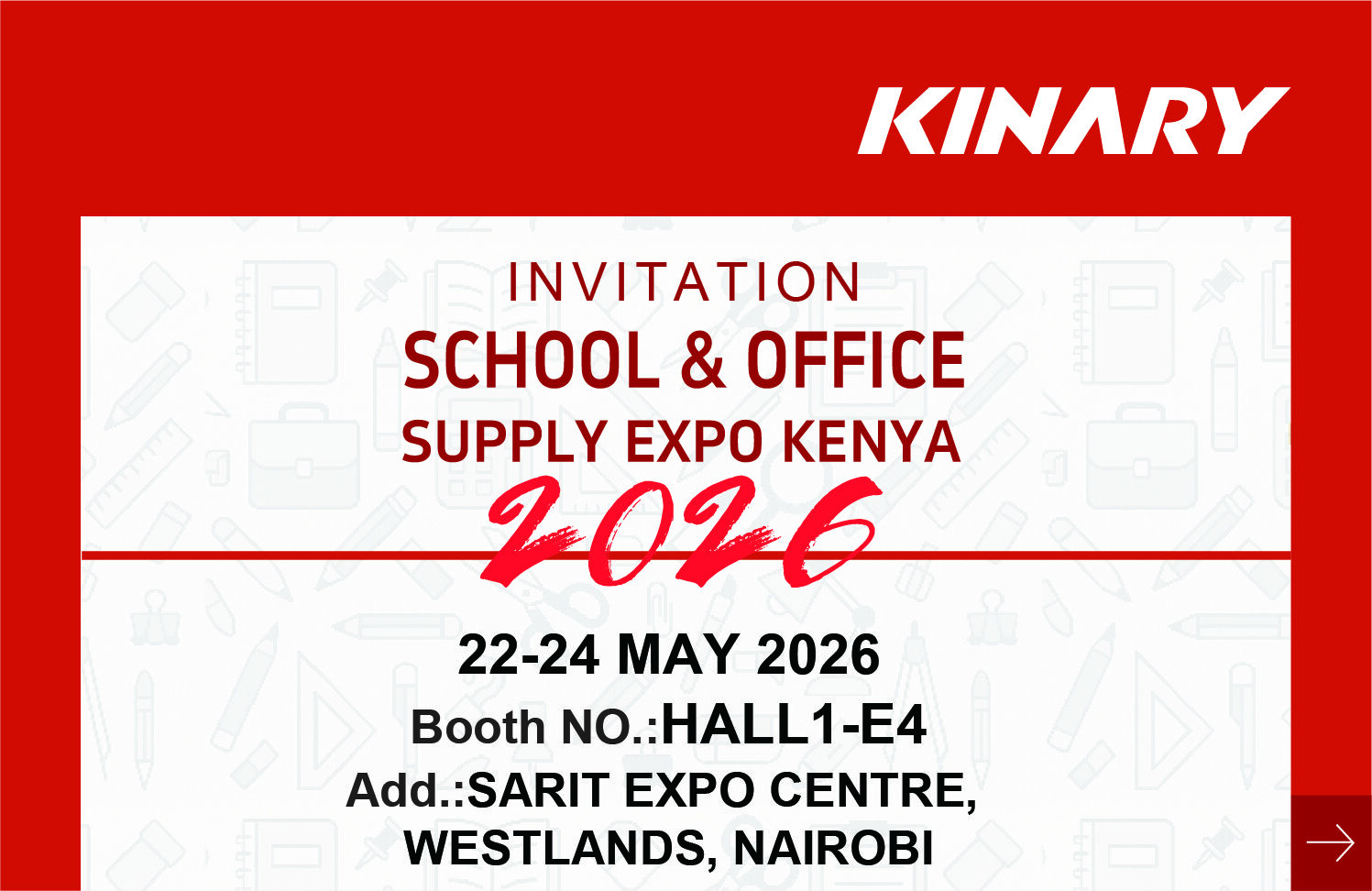 Hollon × KINARY to exhibit at School & Office Supply Expo Kenya 2026 