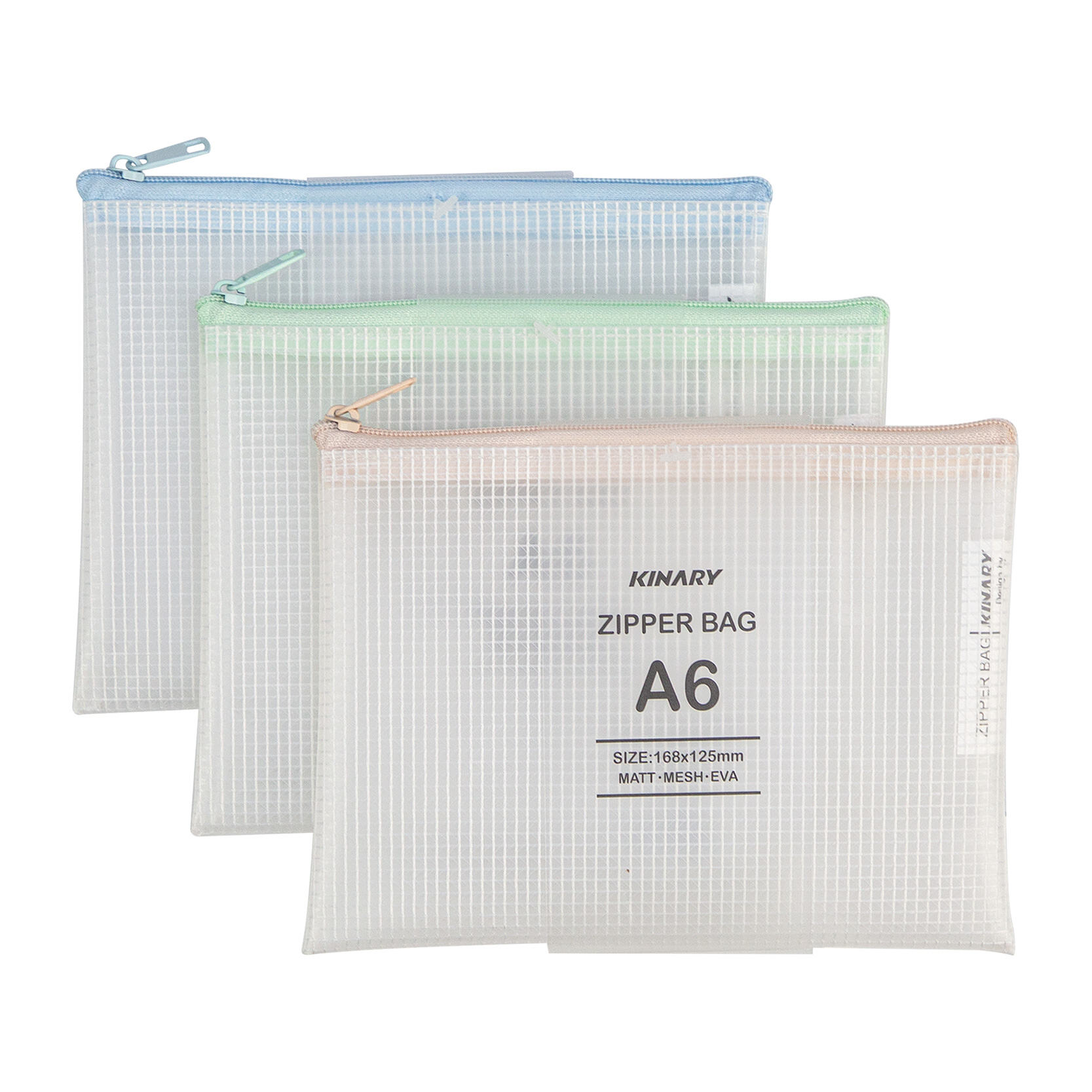 FB8118 |  A6 MATT  MESH EVA ZIPPER BAG 