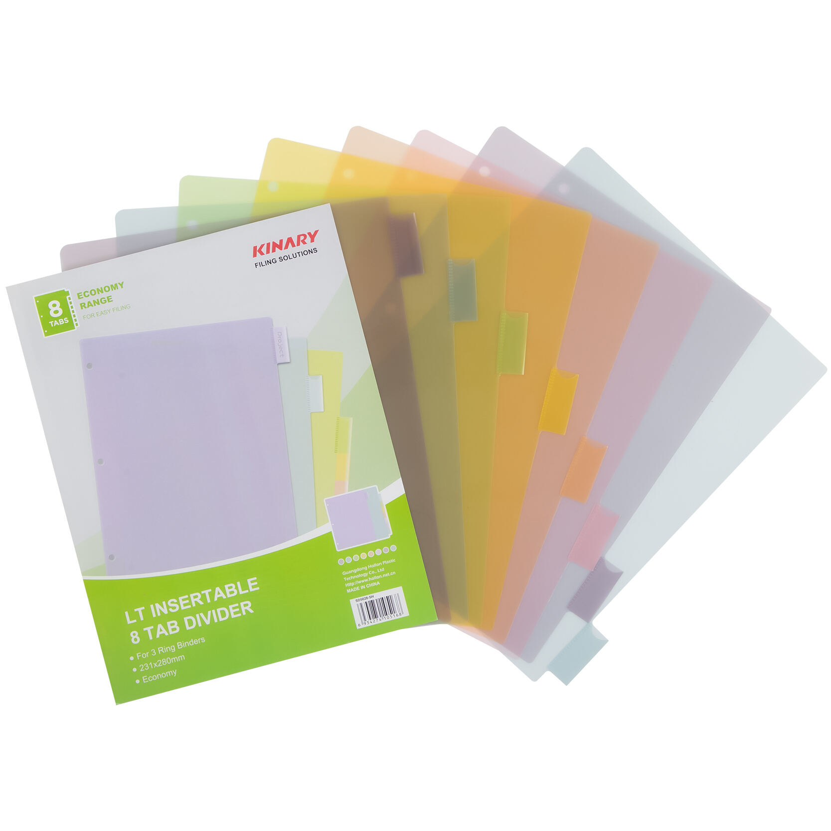 SD5025-SH / SD5125-SH / SD5225-SH | Lightweight Insertable 8 Tab Divider 