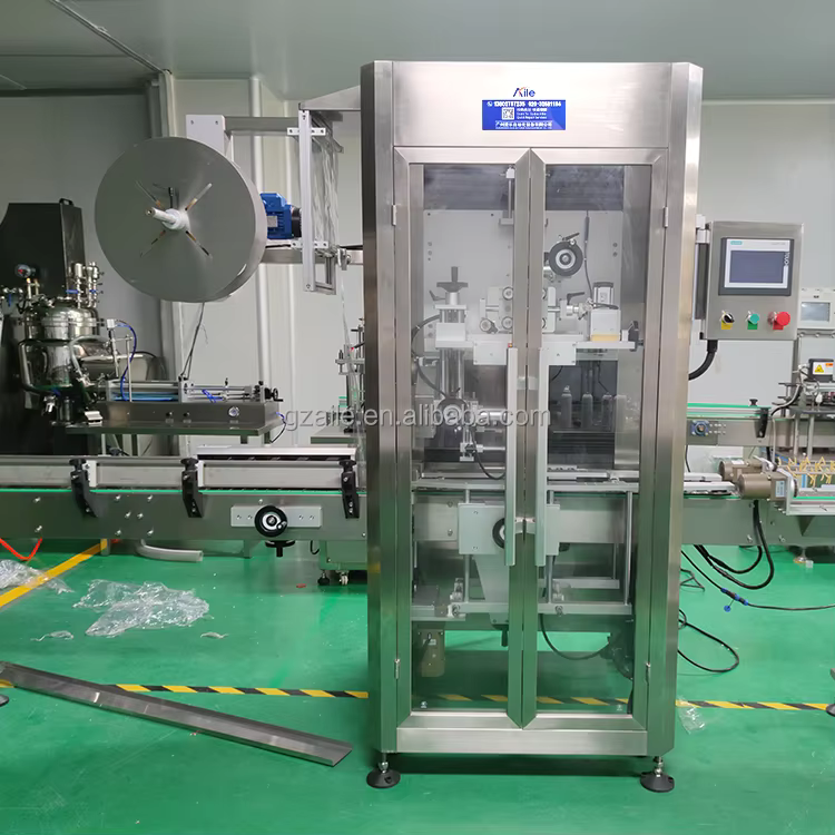 Factory Direct Supply Automatic Label Wrapping Equipment for Round and Square Bottles Sleeve Labeling Machine factory