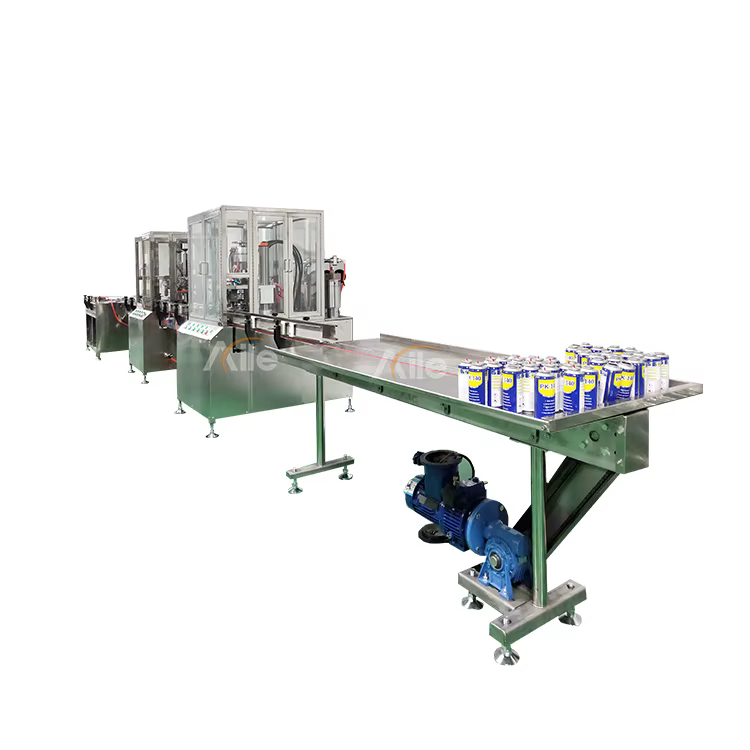 Cassette Furnace Spray Production Line Snow Spray Aerosol Filling Machine Line Disposable Hair Color Spray Aerosol Filling Line manufacture