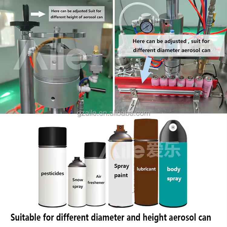 China Factory Paint Filling Machine Pneumatic Control Spray Paint Filling Equipment Semi Automatic Paint Spray Filler details
