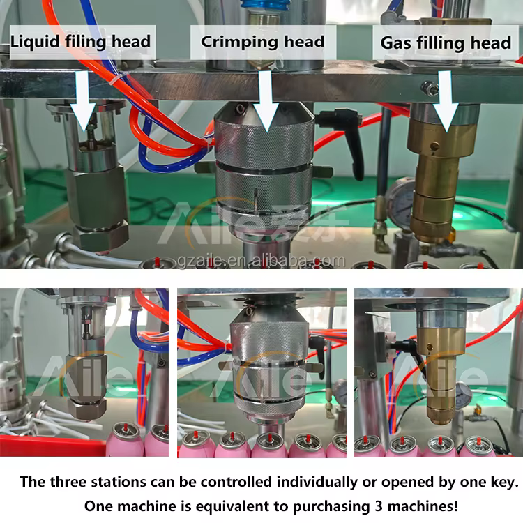 China Factory Paint Filling Machine Pneumatic Control Spray Paint Filling Equipment Semi Automatic Paint Spray Filler factory