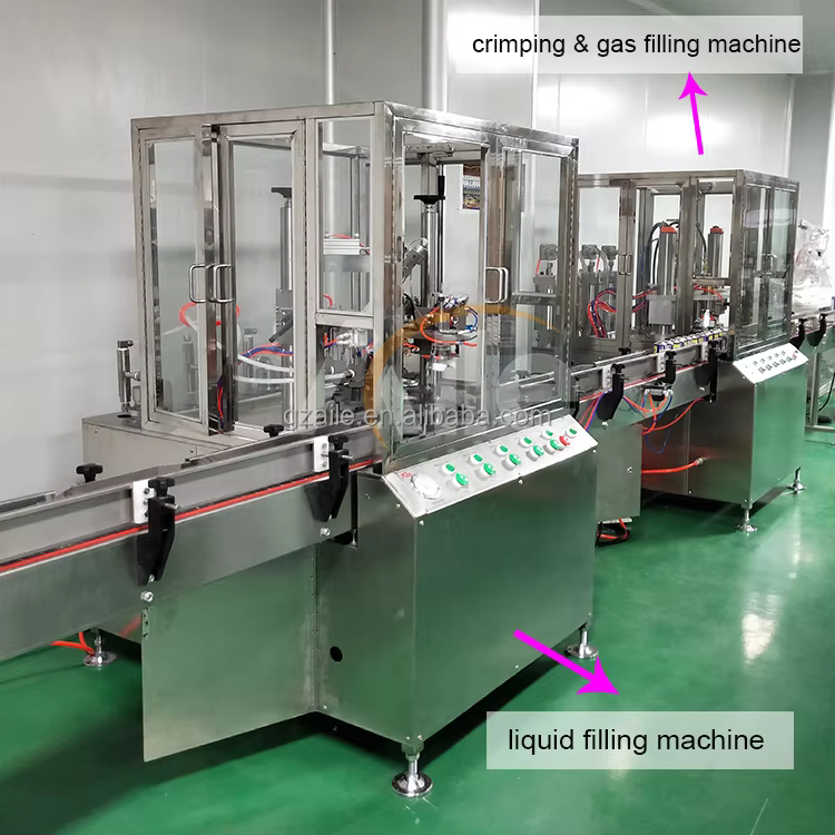 Cassette Furnace Spray Production Line Snow Spray Aerosol Filling Machine Line Disposable Hair Color Spray Aerosol Filling Line supplier