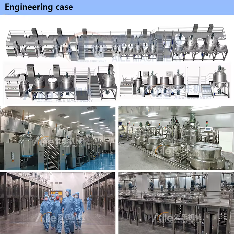 product immovable vacuum homogenizer emulsifier with optional oil and water pan with customized sizes 50l 100l 500l-7