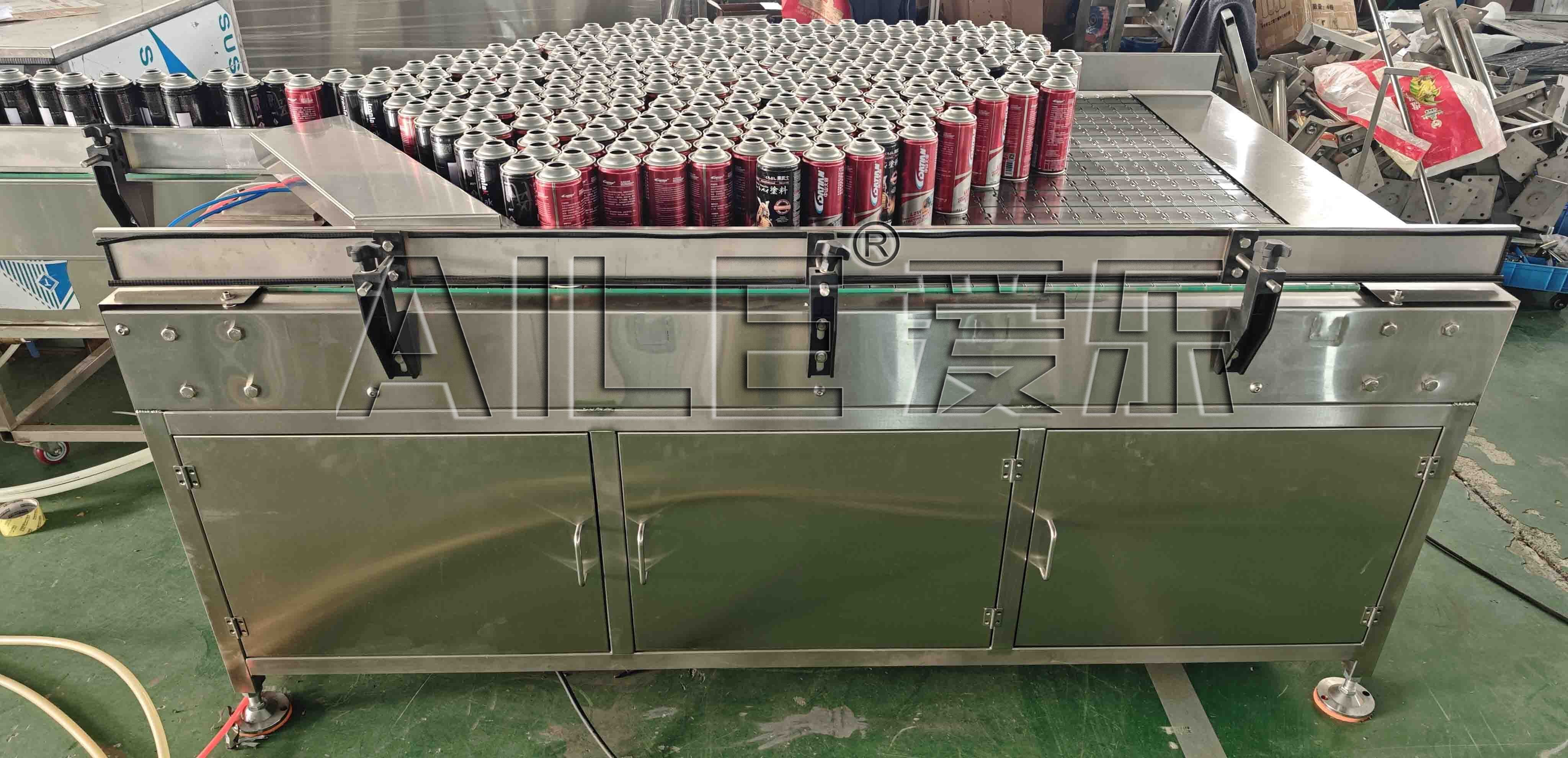 High-speed explosion-proof can unscrambler feeding 200 cans per minute