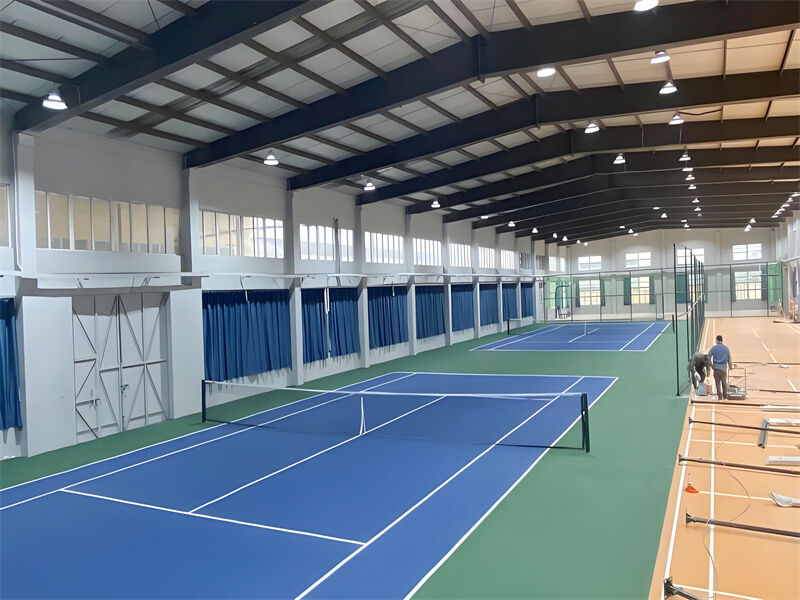 Court de Tennis à Structure Acier Préfabriquée pour Installations Sportives Intérieures