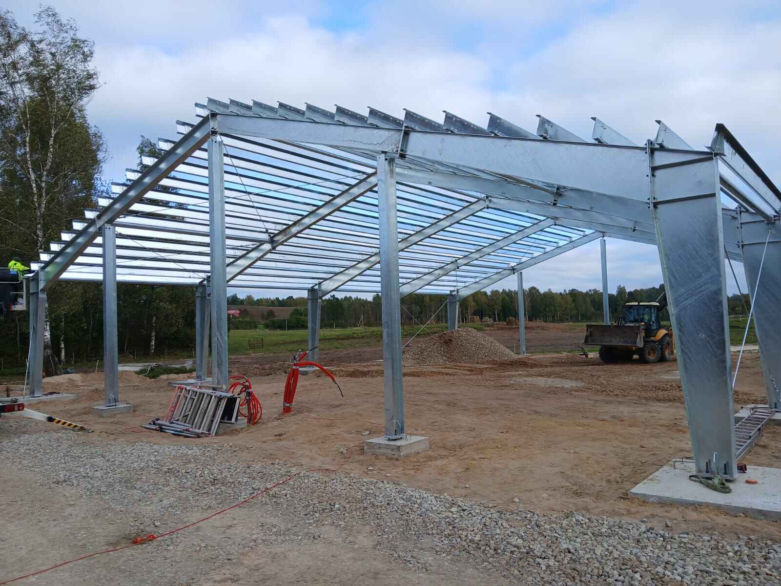 Steel cattel shed