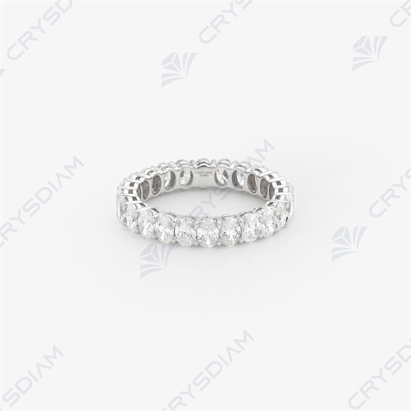 Oval shape eternity band, TW2.70ct, 18KW