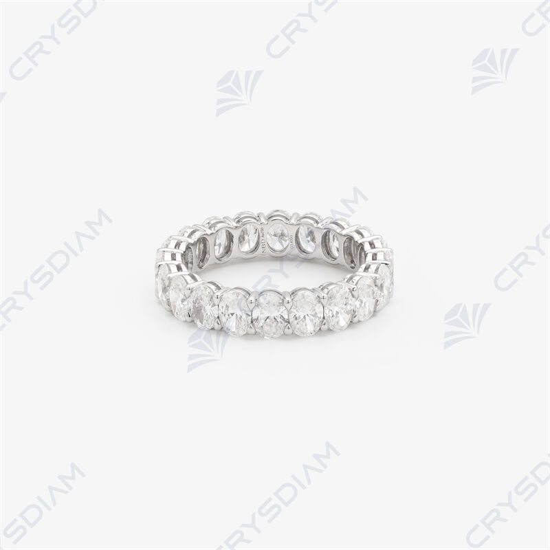 Oval shape eternity band, TW3.55ct, 18KW