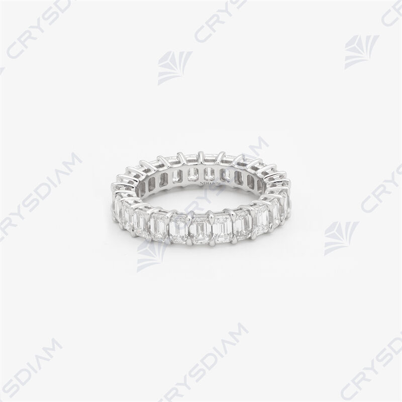 Emerald shape eternity band, TW3.87ct, 18KW