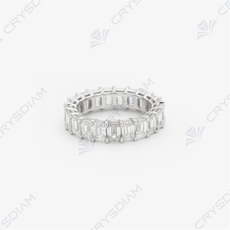 Emerald shape eternity band, TW6.02ct, 18KW