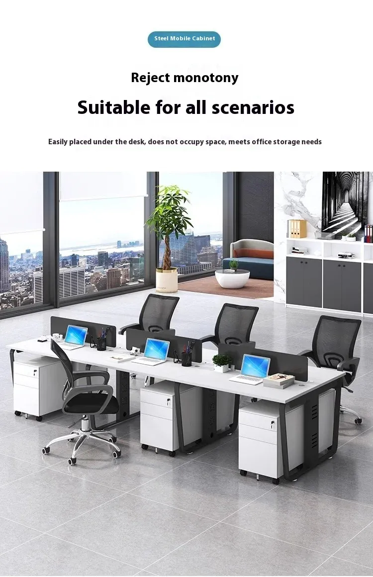 3-Drawer Lockable Mobile File Cabinet, Under-Desk Rolling Metal Storage Cabinet with Anti-Tilt Design, Fully Assembled
