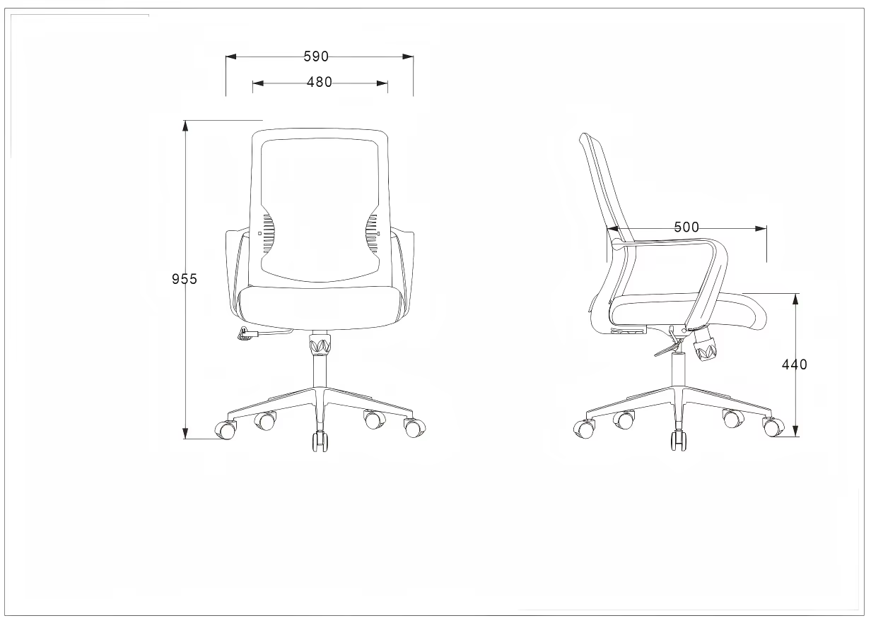 Cheap Basic Simple Design Ergonomic Office Chair Portable Boss Executive Chair XL Size 500lbs Weight Capacity for Bank Use
