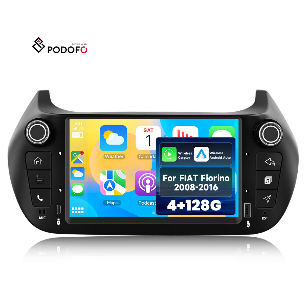 Podofo for FIAT Fiorino 2008-2016 7'' Android Car Radio 4+128G Wireless Carplay/Android Auto Incell Touch Screen GPS WiFi OEM A4460