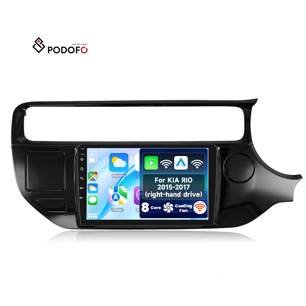 Podofo for KIA RIO 2015-2017(right-hand Drive) Qualcomm 8 Core Car Radio 9'' 4+64G Wireless CarPlay/Android Auto WiFi 4G OEM