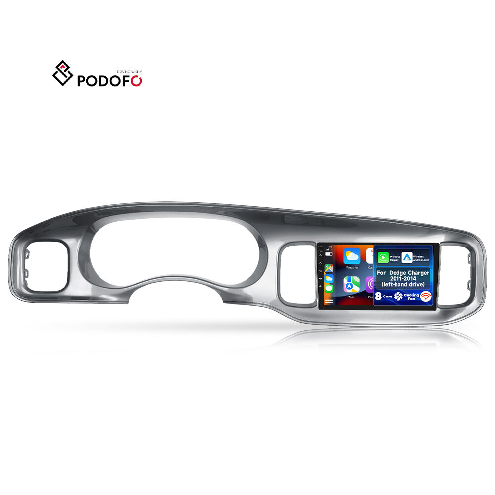 Podofo for Dodge Charger (left-hand Drive) 2011-2014 Qualcomm 9'' Car Radio 8 Core 4+64G Wireless CarPlay/Android Auto WiFi GPS A8435A4135