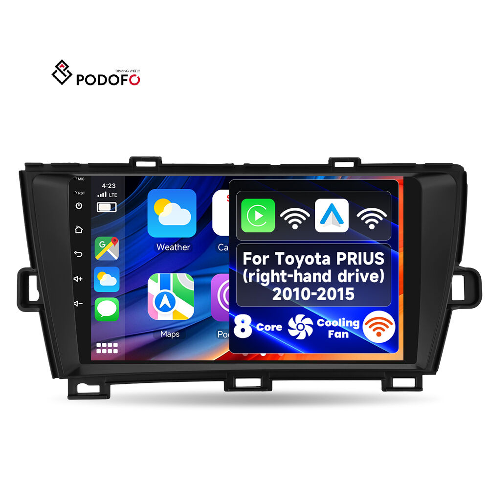 Qualcomm 8 Core Car Radio 9'' 4+64G for Toyota PRIUS(right-hand Drive)2010-2015 Wireless CarPlay/Android Auto WiFi 4G OEM