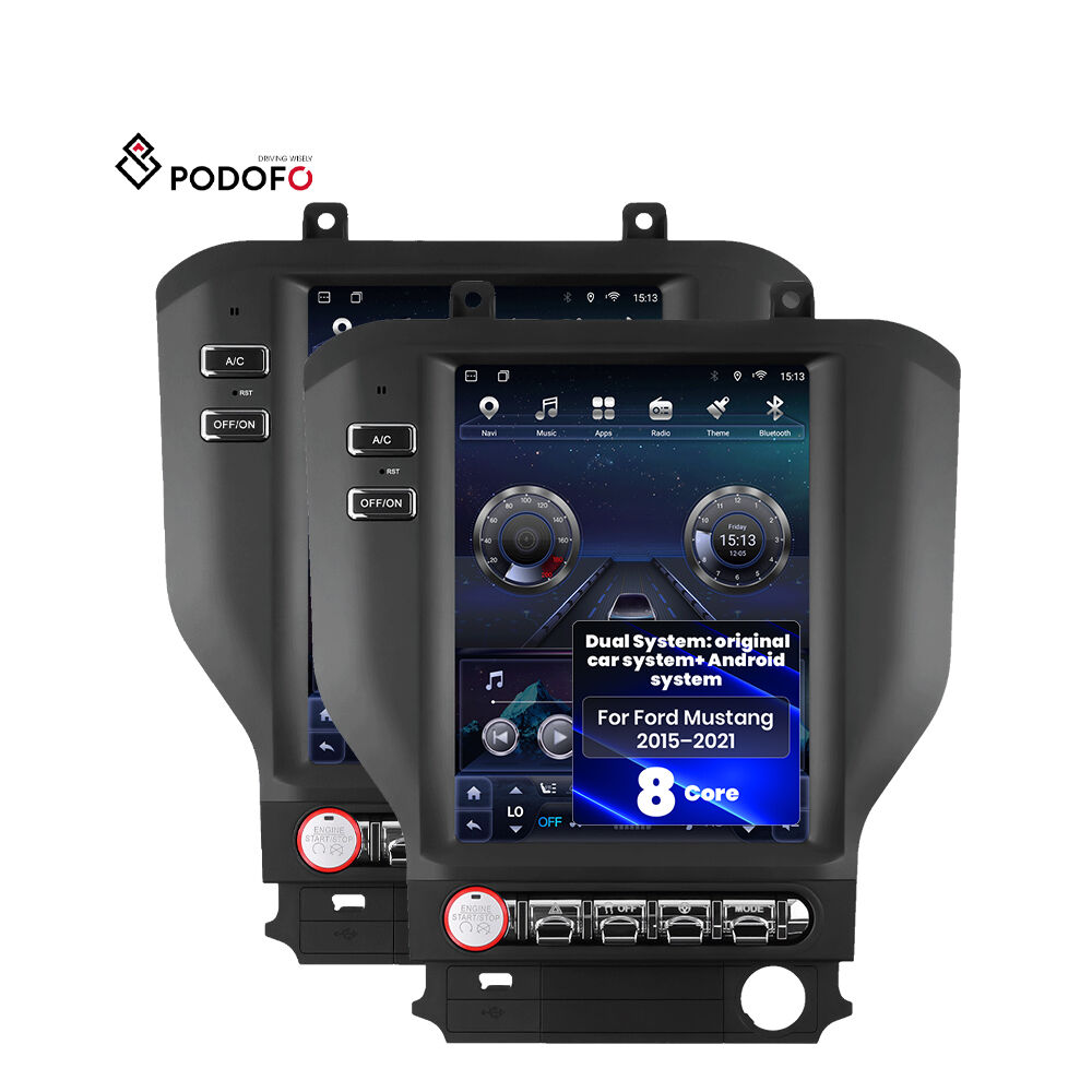 Podofo 10.4-inch 8 Core 4+64G for Ford Mustang 2015-2021 Car Stereo Wireless CarPlay/Android Auto GPS USB Fan Cooling 4G OEM/ODM A4586EU/A4586US